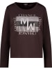 monari Langarmshirt mit Schmuckdetails in Black Coffee