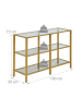 relaxdays Konsolentisch in Gold - (B)100 x (H)73 x (T)30 cm