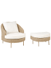 Beliani 2-tlg Gartenstuhl ARCILLE in /Beige/Weiß