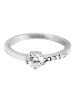 Adeliás Damen Ring aus Edelstahl mit Zirkonia in silber