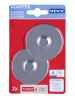 Wenko Premium und Classic Turbo-Loc Serie Sockel in Glänzendes Silber, 1,4 x 6 cm