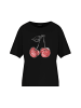 Finn Flare Kurzarmshirt Kirsche in black