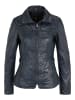 H.I.S Bikerjacke Lederjacke mit Stehkragen in navy