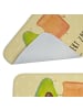 Mr. & Mrs. Panda Badeteppich Avocado Toast mit Spruch in Gelb Pastell