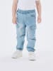 name it Baggy Cargo Jeans Hose Stretch Denim Jogger Pants NMMBEN in Blau