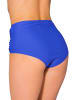 Aquarti Aquarti Damen Bikinihose mit Hoher Taille und Raffung in blau