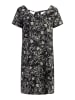 Usha Damen Kleid in Schwarz Mehrfarbig