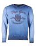 TOP GUN Sweatshirt Smoking Monkey TG20191034 in blau