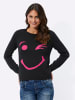 WITT WEIDEN Pullover in schwarz-fuchsia