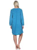NORMANN Frottee Nachthemd Loungewearr Sternen - 82065 in türkis