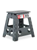 relaxdays 2x Klapphocker in Dunkelgrau - (B)39 x (H)39 cm x (T)32 cm