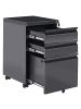 Beliani Büroschrank RECAMI in Schwarz - (W) 37 x (H) 61 x (L) 44 cm
