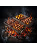 relaxdays Tischgrill in Silber - (B)41,5 x (H)35 x (T)24,5cm