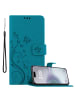 cadorabo Hülle für Apple iPhone 16 Blumen Design in Floral Blau