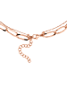 Steel_Art Layering Halskette Damen mit Perle Jette rose goldfarben in rosegoldfarben