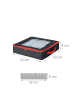 relaxdays 4 x Weihnachtskugel-Aufbewahrungsbox in Schwarz/ Rot - (B)33 x (H)9 x (T)33 cm