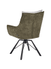 Beliani Esszimmerstuhl ANNEBERG in Grau/Grün/Schwarz - (W) 60 x (H) 94 x (L) 64 cm