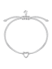 Glanzstücke München Armband Herz aus Edelstahl in silber