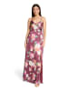 Vera Mont Abendkleid mit V-Ausschnitt in Dark Red/Pink