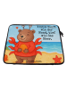 Mr. & Mrs. Panda Laptop Tasche Krebs Astrologie Design mit Spruch in Weiß