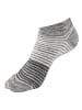 Bench Sneakersocken in 2x schwarz uni, 2x grau geringelt, 2x grau meliert
