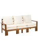 Beliani 7-tlg Gartenbank ISOLELLO in Braun/Beige