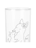 Mr. & Mrs. Panda Wasserglas Fuchs Mama ohne Spruch in Transparent