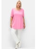sheego Longshirt in blumiges pink