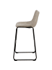 Beliani 2-tlg Barhocker FRANKS in Beige/Schwarz