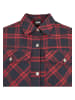 Urban Classics Long Sleeve Shirt in midnightnavy/red