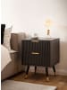FineBuy Nachttisch "FB105032" in Schwarz /