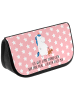 Mr. & Mrs. Panda Kosmetiktasche Einhorn Teddy mit Spruch in Rot Pastell