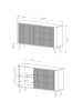 Feldmann-Wohnen Sideboard Lante beige 138 / 38 / 81cm