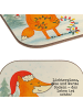 Mr. & Mrs. Panda Untersetzer Glas Fuchs Weihnachten Design mit S... in Weiß