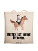 Mr. & Mrs. Panda Shopper Pferd Reiten mit Spruch in Creme