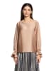 Betty Barclay Satin-Bluse mit U-Boot-Ausschnitt in Macchiato
