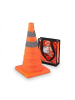 relaxdays 2 x Pylone in Orange/ Silber - (B)24,5 x (H)45 x (T)24,5 cm