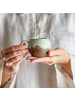 Bloomingville Espresso Tasse PAULA Hellgrau Braun mit Henkel