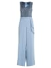 Vera Mont Jumpsuit mit Pailletten in Light Steel Blue