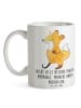 Mr. & Mrs. Panda Tasse Fuchs Beinprothese mit Spruch in Weiß