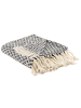 Beliani Kuscheldecke CHYAMA in Schwarz/Beige - (W) 125 x (H) 0.5 x (L) 150 cm