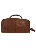 SPIKES & SPARROW Kulturtasche echt Leder in cognac