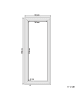 Beliani Wandspiegel VERTOU in Beige/Silber - (W) 50 x (H) 130 x (L) 3 cm Horizontal