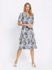 Heine Jersey-Kleid in champagner-marine-bedruckt