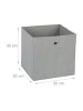 relaxdays 4x Aufbewahrungsbox in Grau - (B)30 x (H)30 x (T)30 cm