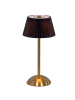 MARELIDA LED Tischlampe mit Schirm aufladbar dimmbar 3 Lichtfarben H: 30,5cm schwarz