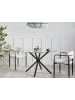 Beliani Esszimmertisch MESTON in Schwarz/Transparent - (W) 120 x (H) 75 x (L) 120 cm