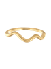 Elli Ring 925 Sterling Silber Wellen, Geo in Gold