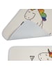 Mr. & Mrs. Panda Badeteppich Einhorn Blümchentail ohne Spruch in Weiß