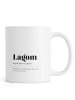 Juniqe Tasse "Lagom" in Schwarz & Weiß